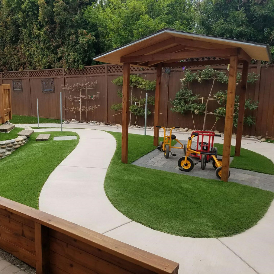 Artificial turf is great for playgrounds and kids.